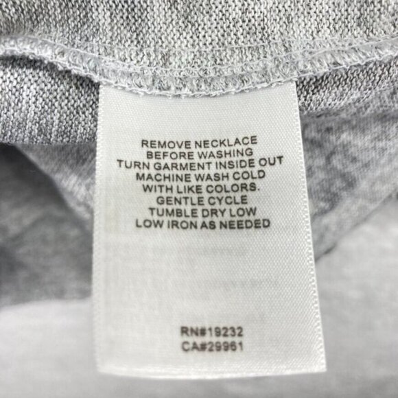 Alfred Dunner Womens Cardigan Sweater Size Large Gray Floral Removable Necklace - Picture 9 of 10